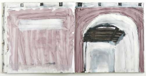 Skizzenbuch, Tine Holz, 1998 - vorerst 2003, Tusche, Tinte, Acryl auf Papier, 70 x 70,5 cm